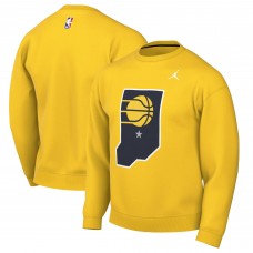 Indiana Pacers Jordan Brand Gold Statement Edition Sweatshirt