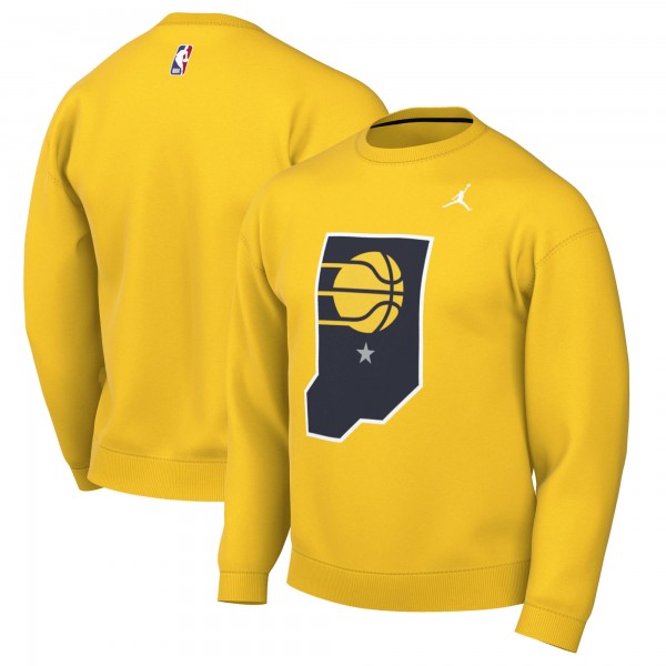 Indiana Pacers Jordan Brand Gold Statement Edition Sweatshirt