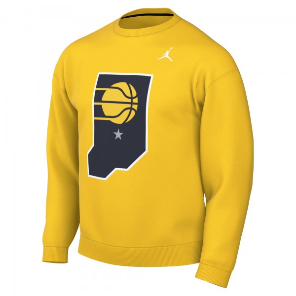Indiana Pacers Jordan Brand Gold Statement Edition Sweatshirt