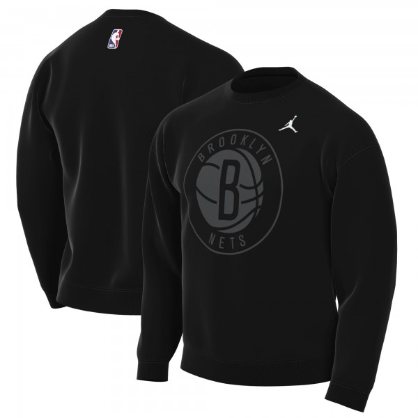 Brooklyn Nets Jordan Brand Black Statement Edition Sweatshirt
