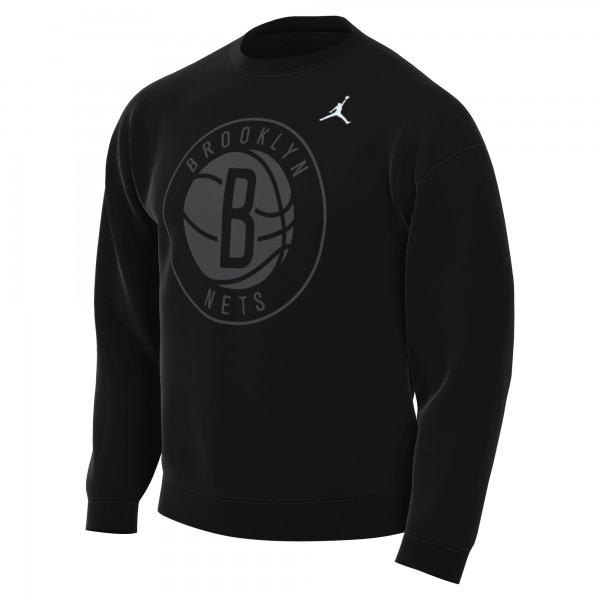 Brooklyn Nets Jordan Brand Black Statement Edition Sweatshirt