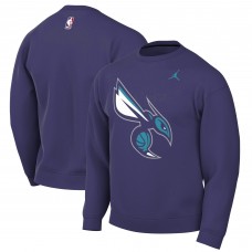 Charlotte Hornets Jordan Brand Purple Statement Edition Sweatshirt