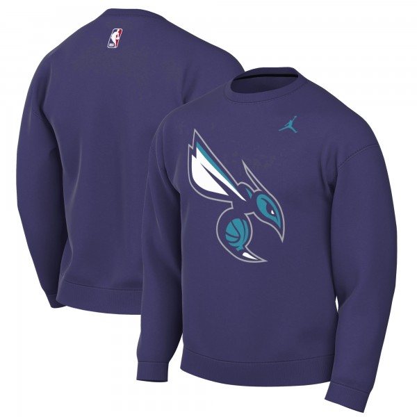 Charlotte Hornets Jordan Brand Purple Statement Edition Sweatshirt