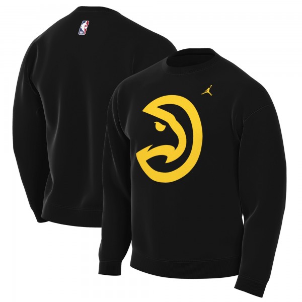 Atlanta Hawks Jordan Brand Black Statement Edition Sweatshirt