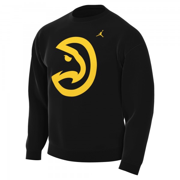 Atlanta Hawks Jordan Brand Black Statement Edition Sweatshirt