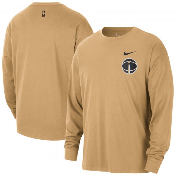 Washington Wizards Nike 2025/26 City Edition Remix Essential Logo Long Sleeve T-Shirt - Gold