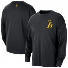 Los Angeles Lakers Nike 2025/26 City Edition Remix Essential Logo Long Sleeve T-Shirt - Black
