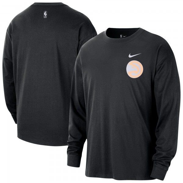 Atlanta Hawks Nike 2025/26 City Edition Remix Essential Logo Long Sleeve T-Shirt - Black