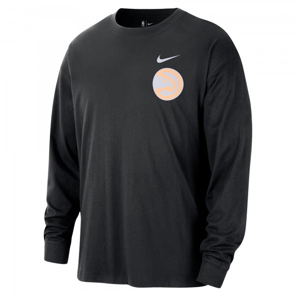 Atlanta Hawks Nike 2025/26 City Edition Remix Essential Logo Long Sleeve T-Shirt - Black