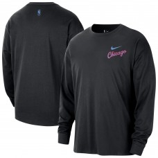 Chicago Bulls Nike 2025/26 City Edition Remix Essential Logo Long Sleeve T-Shirt - Black