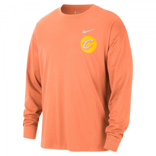 Cleveland Cavaliers Nike 2025/26 City Edition Remix Essential Logo Long Sleeve T-Shirt - Orange