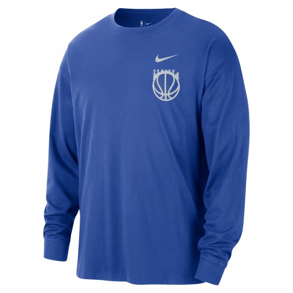 Orlando Magic Nike 2025/26 City Edition Remix Essential Logo Long Sleeve T-Shirt - Blue