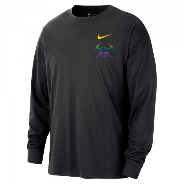 Denver Nuggets Nike 2025/26 City Edition Remix Essential Logo Long Sleeve T-Shirt - Black