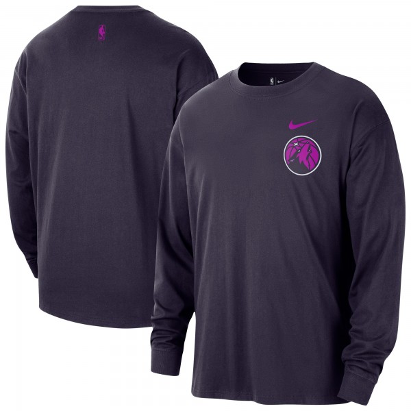 Minnesota Timberwolves Nike 2025/26 City Edition Remix Essential Logo Long Sleeve T-Shirt - Purple