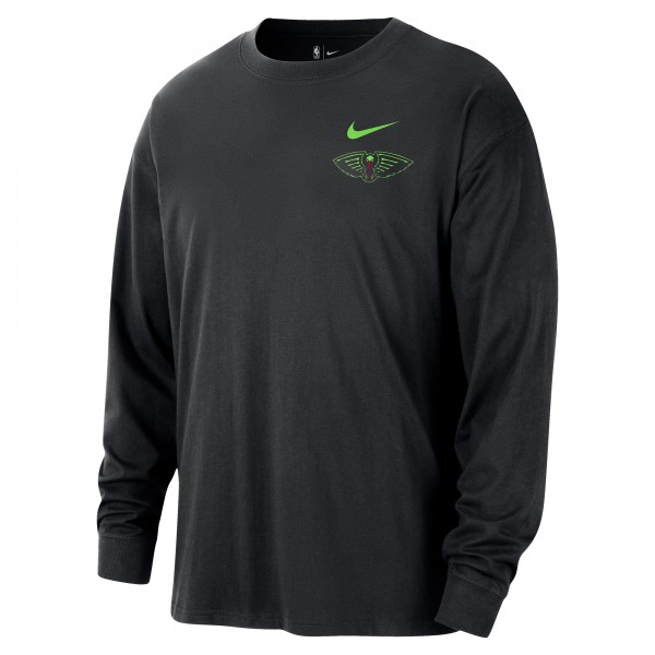 New Orleans Pelicans Nike 2025/26 City Edition Remix Essential Logo Long Sleeve T-Shirt - Black