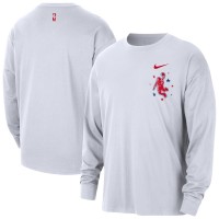 Houston Rockets Nike 2025/26 City Edition Remix Essential Logo Long Sleeve T-Shirt - White