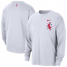Houston Rockets Nike 2025/26 City Edition Remix Essential Logo Long Sleeve T-Shirt - White
