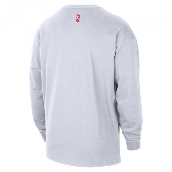 Houston Rockets Nike 2025/26 City Edition Remix Essential Logo Long Sleeve T-Shirt - White