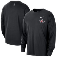 Toronto Raptors Nike 2025/26 City Edition Remix Essential Logo Long Sleeve T-Shirt - Black
