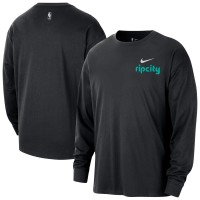 Portland Trail Blazers Nike 2025/26 City Edition Remix Essential Logo Long Sleeve T-Shirt - Black