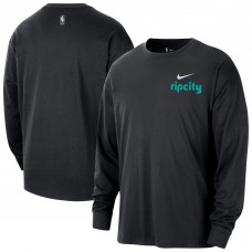 Portland Trail Blazers Nike 2025/26 City Edition Remix Essential Logo Long Sleeve T-Shirt - Black