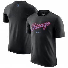 Chicago Bulls Nike 2025/26 City Edition Remix Essential Logo T-Shirt - Black