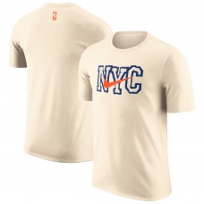 New York Knicks Nike 2025/26 City Edition Remix Essential Logo T-Shirt - Natural