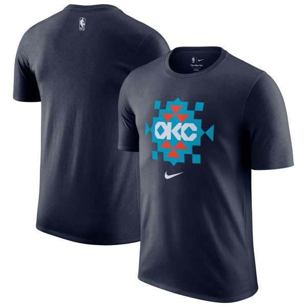 Oklahoma City Thunder Nike 2025/26 City Edition Remix Essential Logo T-Shirt - Navy