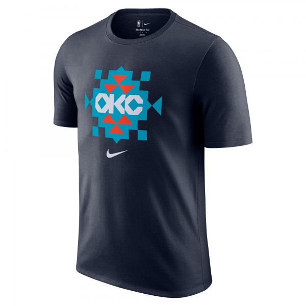 Oklahoma City Thunder Nike 2025/26 City Edition Remix Essential Logo T-Shirt - Navy
