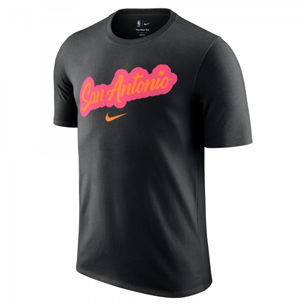 San Antonio Spurs Nike 2025/26 City Edition Remix Essential Logo T-Shirt - Black