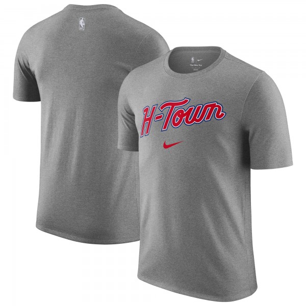 Houston Rockets Nike 2025/26 City Edition Remix Essential Logo T-Shirt - Heather Gray