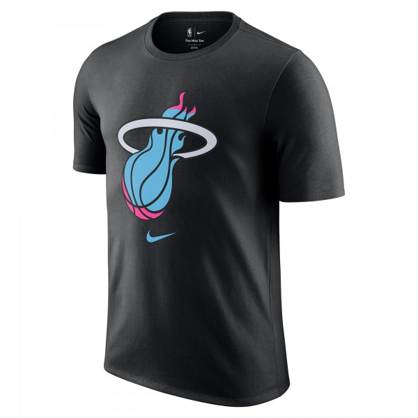 Miami Heat Nike 2025/26 City Edition Remix Essential Logo T-Shirt - Black
