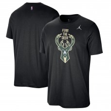 Milwaukee Bucks Jordan Brand Black Statement Edition Essential T-Shirt