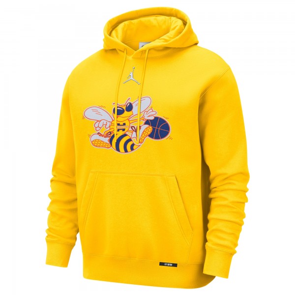 Толстовка Charlotte Hornets Jordan Brand 2025/26 City Edition Essential Logo Remix - Yellow