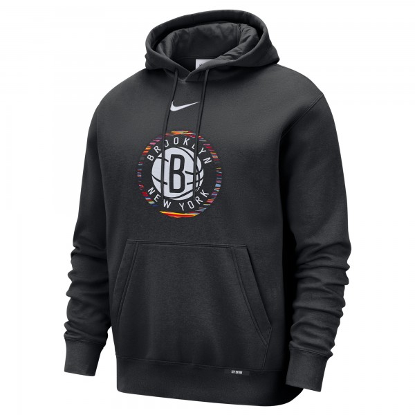 Brooklyn Nets Nike 2025/26 City Edition Essential Logo Remix Hoodie - Black