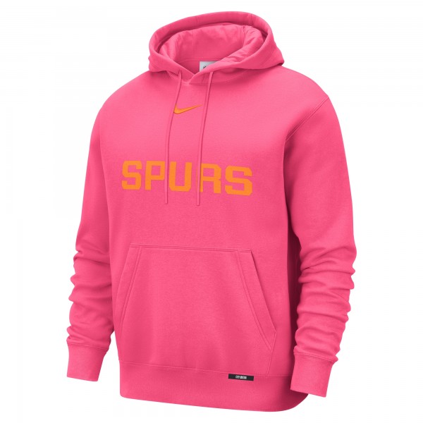 San Antonio Spurs Nike Pink 2025/26 City Edition Essential Logo Remix Hoodie