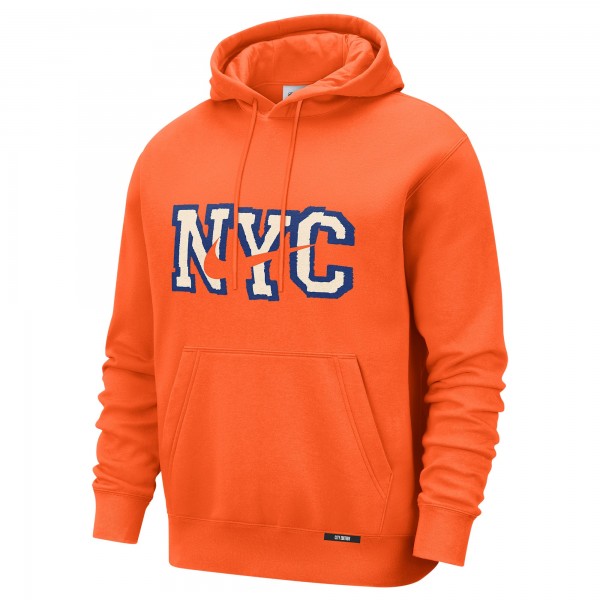 Толстовка New York Knicks Nike 2025/26 City Edition Essential Logo Remix - Orange