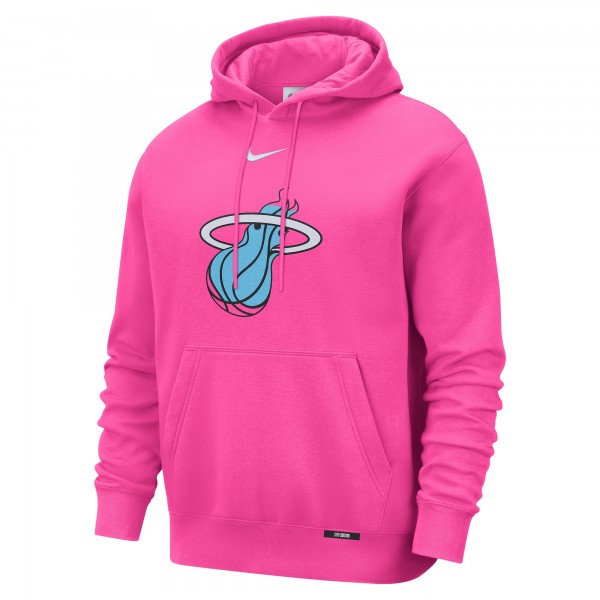 Miami Heat Nike Pink 2025/26 City Edition Essential Logo Remix Hoodie