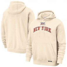 New York Knicks Nike 2025/26 City Edition Essential Remix Club Hoodie - Natural