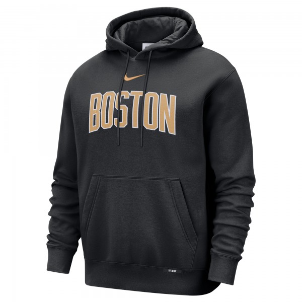 Boston Celtics Nike 2025/26 City Edition Essential Remix Club Hoodie - Black