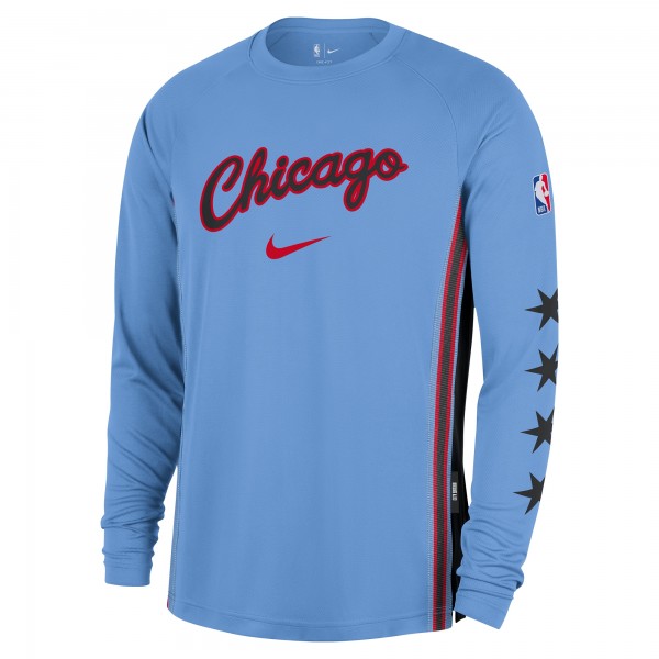 Футболка с длинным рукавом Chicago Bulls Nike 2025/26 City Edition Authentic Pregame Dri-FITShooting - Blue