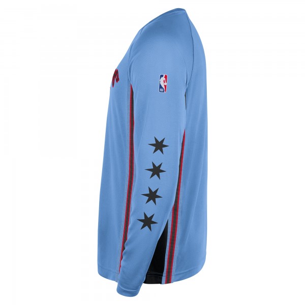 Футболка с длинным рукавом Chicago Bulls Nike 2025/26 City Edition Authentic Pregame Dri-FITShooting - Blue