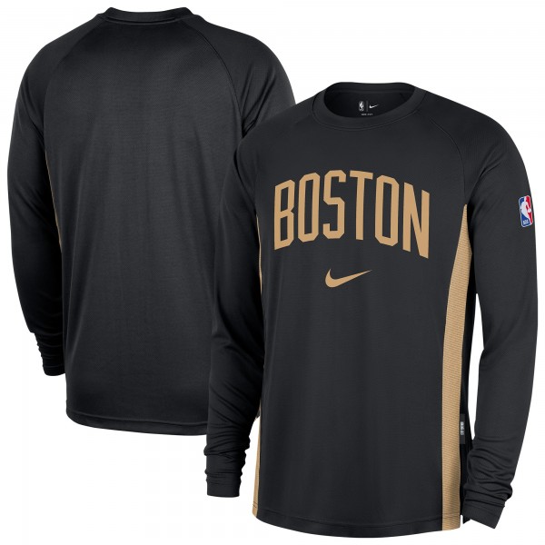 Футболка с длинным рукавом Boston Celtics Nike 2025/26 City Edition Authentic Pregame Dri-FITShooting - Black
