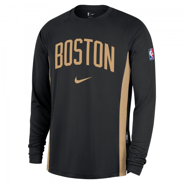 Футболка с длинным рукавом Boston Celtics Nike 2025/26 City Edition Authentic Pregame Dri-FITShooting - Black