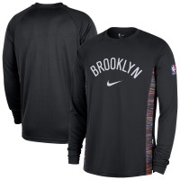 Футболка с длинным рукавом Brooklyn Nets Nike 2025/26 City Edition Authentic Pregame Dri-FITShooting - Black
