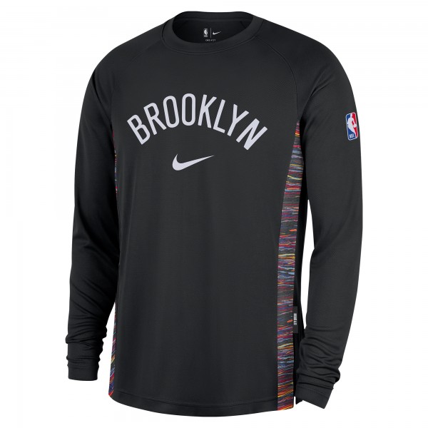 Футболка с длинным рукавом Brooklyn Nets Nike 2025/26 City Edition Authentic Pregame Dri-FITShooting - Black