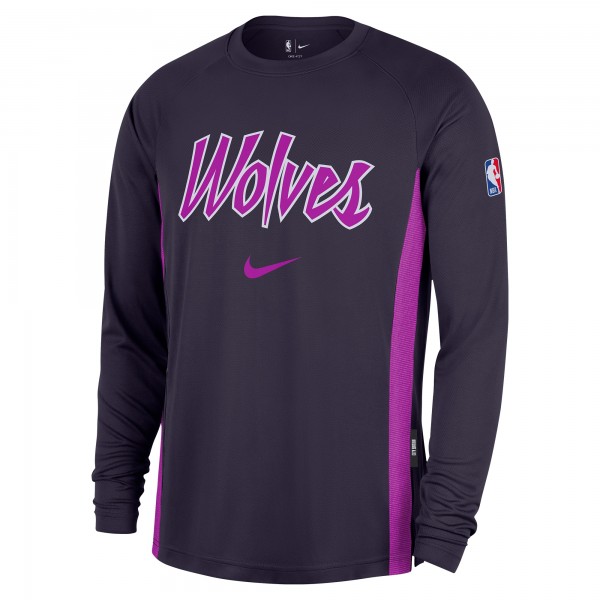 Футболка с длинным рукавом Minnesota Timberwolves Nike 2025/26 City Edition Authentic Pregame Dri-FITShooting - Purple