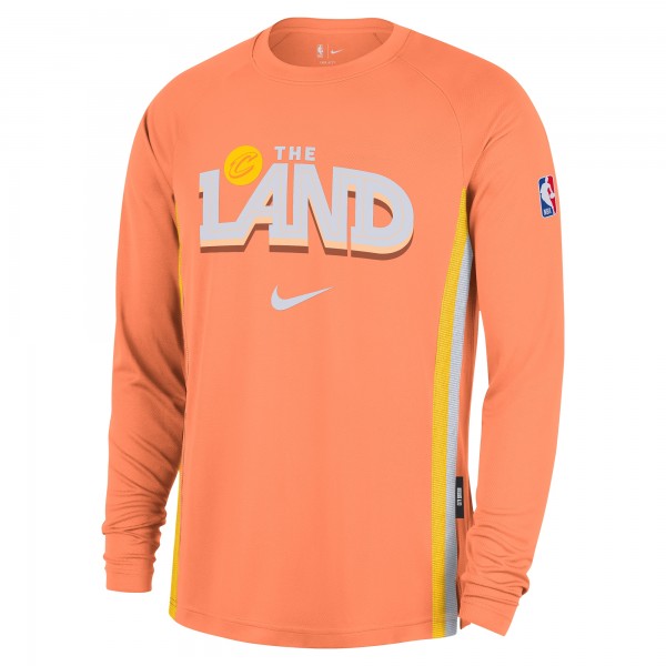 Футболка с длинным рукавом Cleveland Cavaliers Nike 2025/26 City Edition Authentic Pregame Dri-FITShooting - Orange