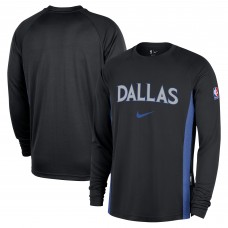 Dallas Mavericks Nike 2025/26 City Edition Authentic Pregame Dri-FIT Long Sleeve Shooting T-Shirt - Black