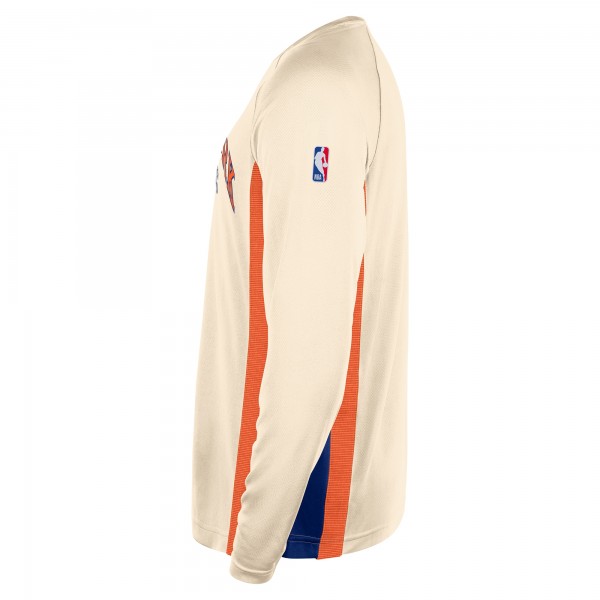 Футболка с длинным рукавом New York Knicks Nike 2025/26 City Edition Authentic Pregame Dri-FITShooting - Natural